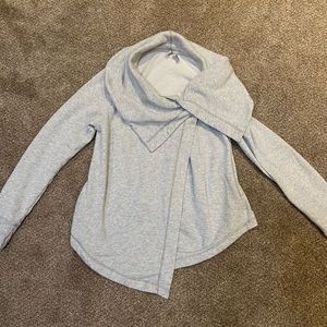 Heathered Gray Wrap Jacket